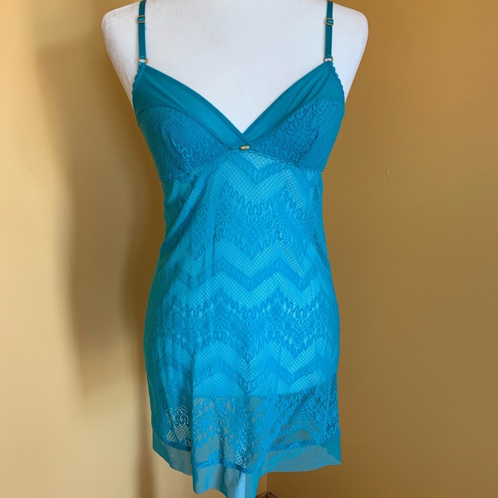 Victoria's Secret Teal Lace Chemise